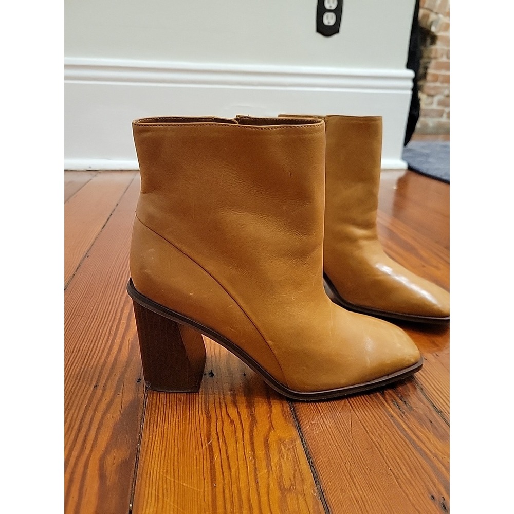 Sarto By Franco Sarto Vallah Bootie Retro Chic Size 6.5 Flared Block Heel - Picture 3 of 14